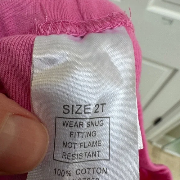 Disney 2T Girls Pink Pajama Bottoms Shorts - Picture 3 of 5